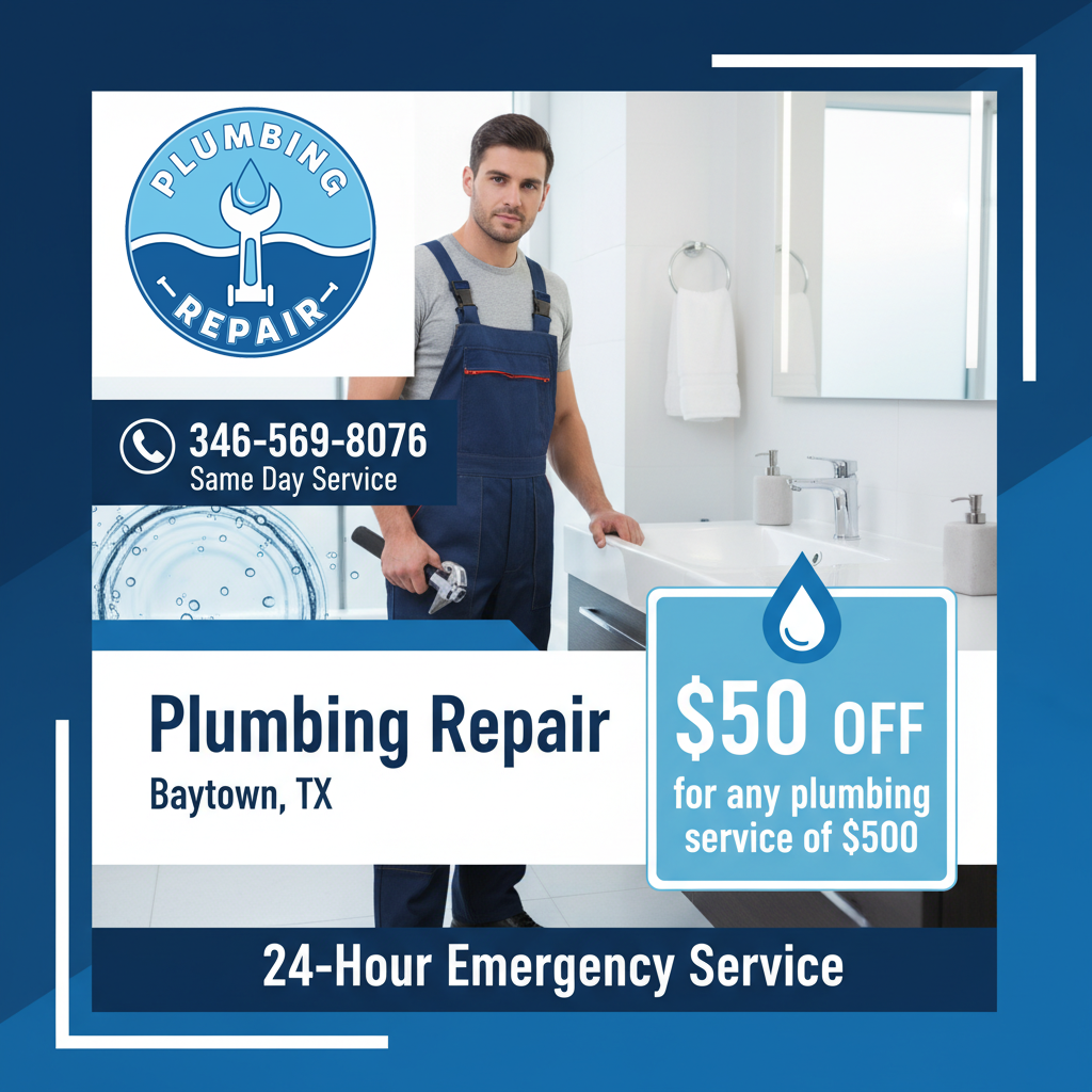 Plumbing Repair Baytown TX Coupons & Discounts - Save on Emergency & Installation Services